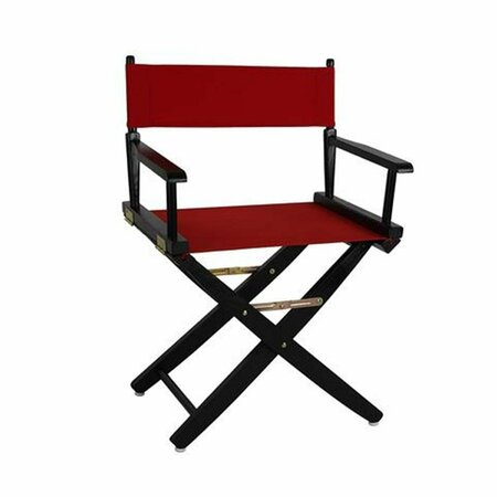 DOBA-BNT 206-02-032-11 18 in. Extra-Wide Premium Directors Chair, Black Frame with Red Color Cover SA3277467